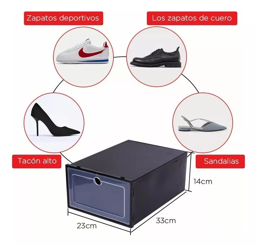 6 Organizadores Zapato Cajones Apilable