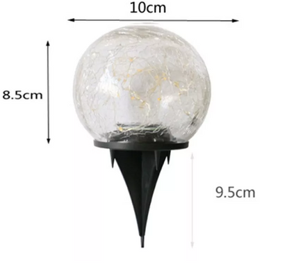 Foco Solare Para Jardín Efecto Agrietado